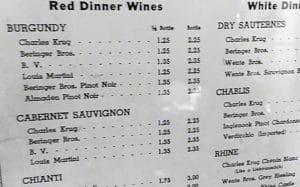old wine list